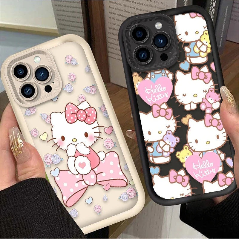 Cartoon Pink Hello Kitty Phone Case For iPhone