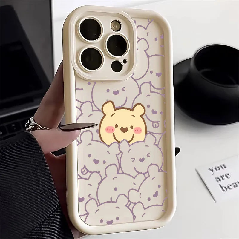 Cartoon Winnies The Pooh Bear Phone Case For iPhone