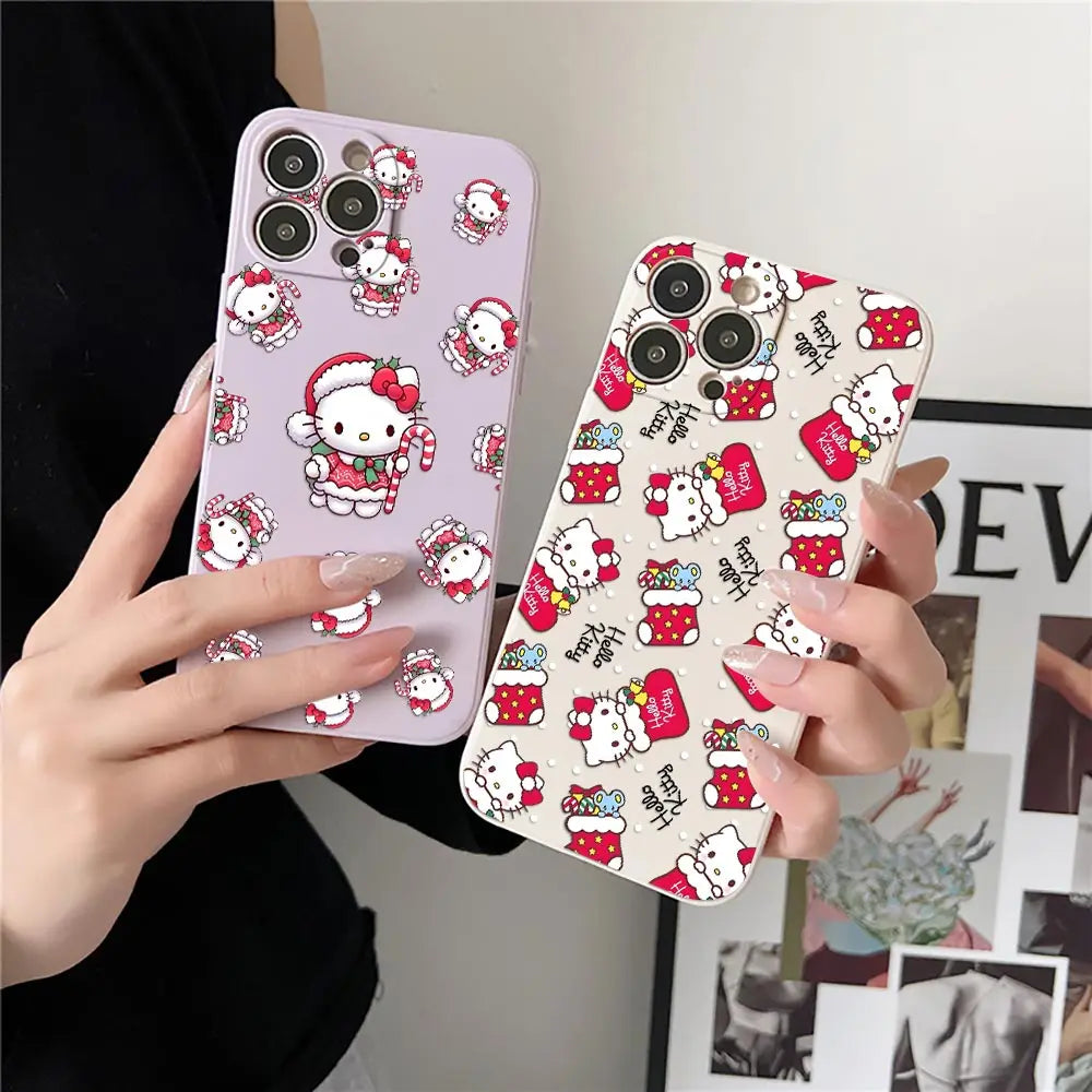 Merry Hello Kittys Christmas Phone Case For iPhone