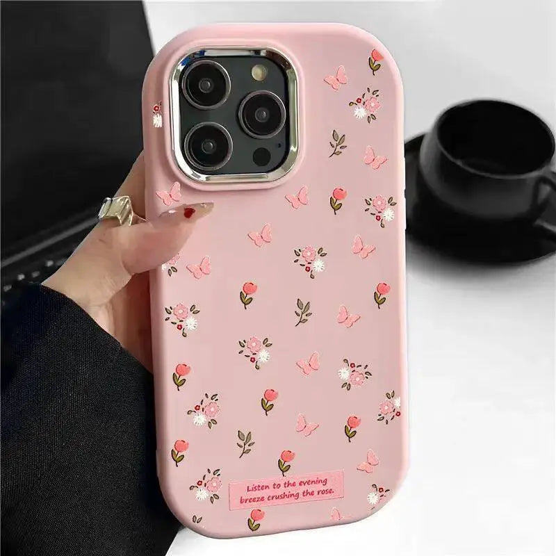 Butterfly Flower Phone Case For IPhone