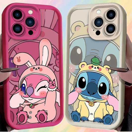 Cute Playful Stitch Phone Case For iPhone