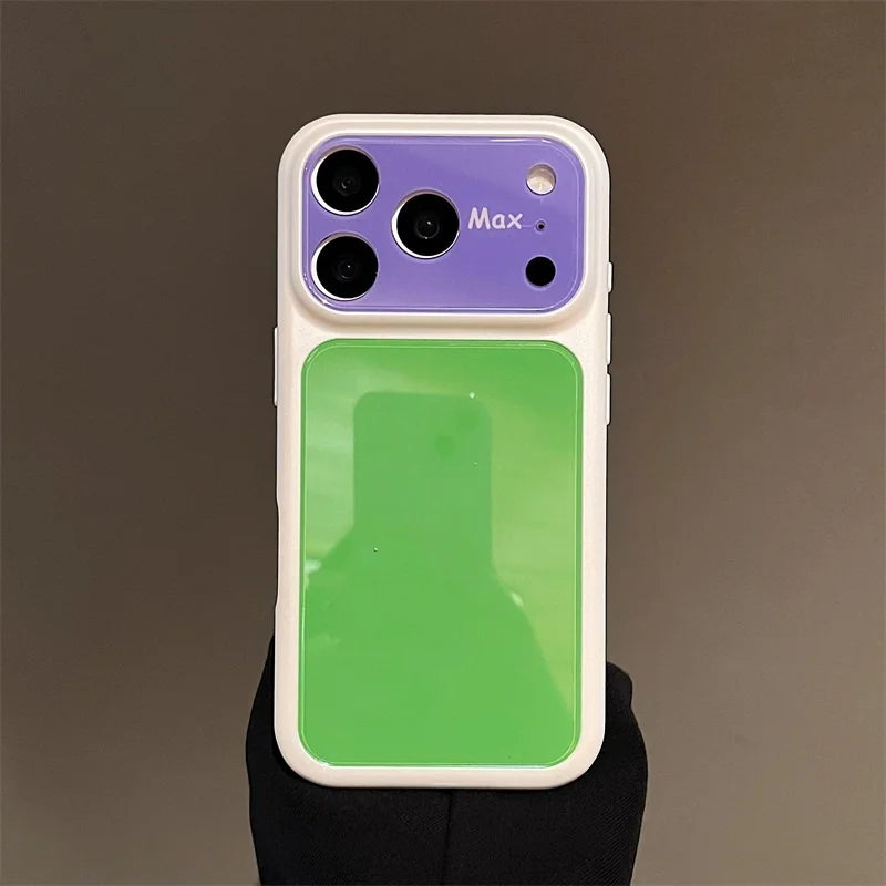 Ins Candy Color Contrast Acrylic Phone Case  For iPhone