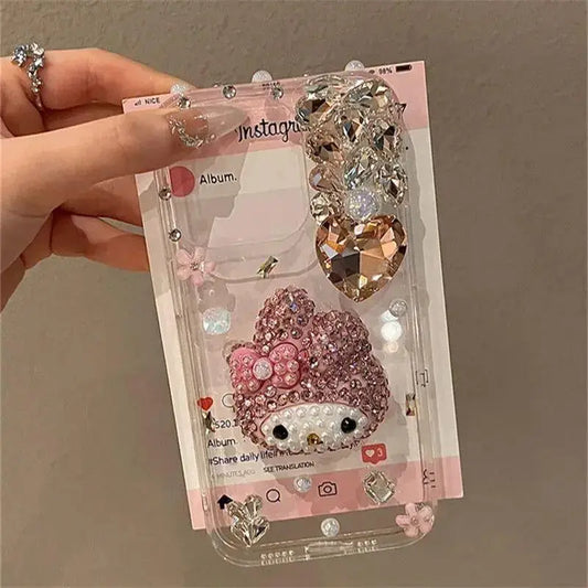 Cute Kawaii My Melody Full Drill Mobile Phone Case