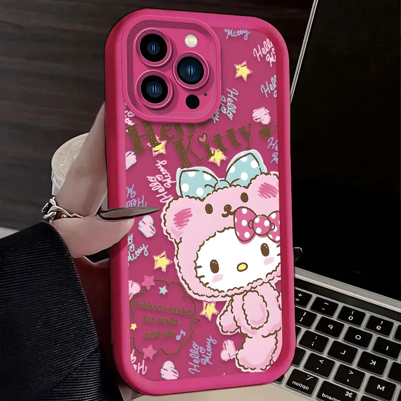 Hello Kitty Adorable Soft Phone Case For iPhone
