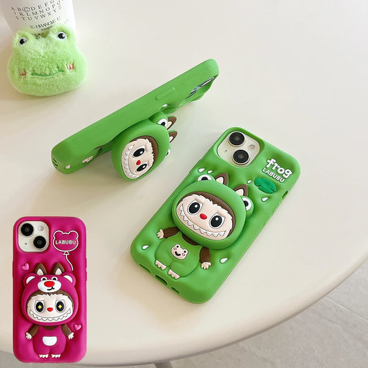 Cute 3D Cartoon Monsters Labubu Phone Case