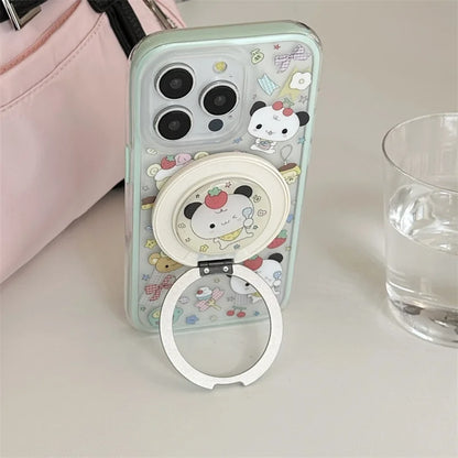 Kawaii Cartoon Panda Magnetic Phone Case