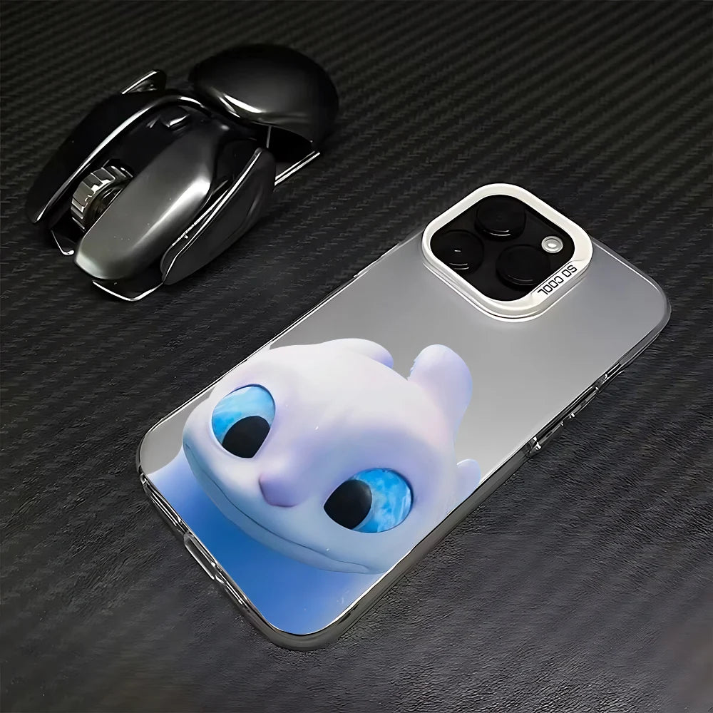 Lovely Couple Toothless Fury Dragon Phone Case For iPhone