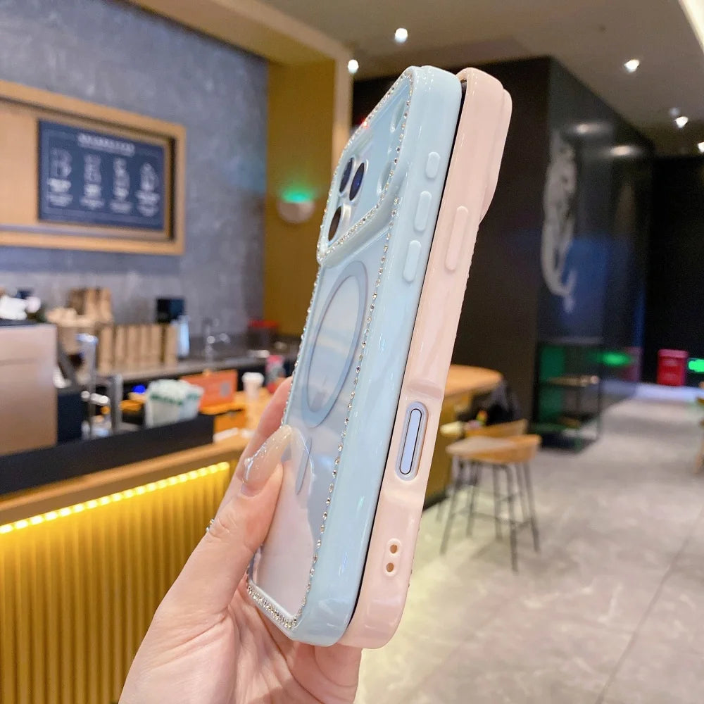 Glitter Rhinestones Laser Diamond Phone Case For iPhone