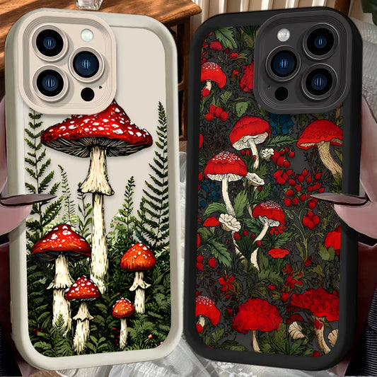 Mushroom Aesthetic Printing Phone Case For iPhone