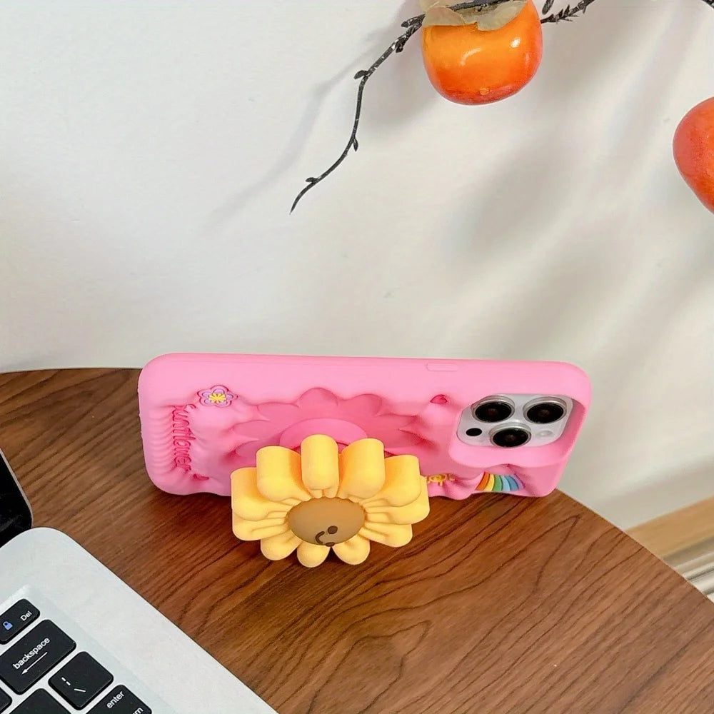Niche Cute Three Dimensional Flower Phone Case