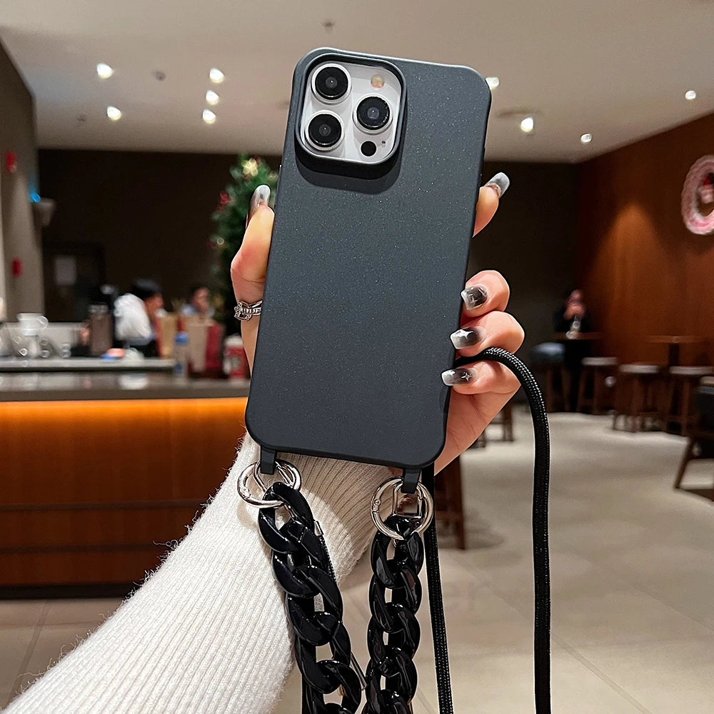 Crossbody Lanyard Cord Soft Acrylic Bracelet Case For iPhone