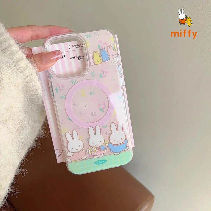Phone Shell Miffy Cute Three Rabbits Series Suitable For iPhone