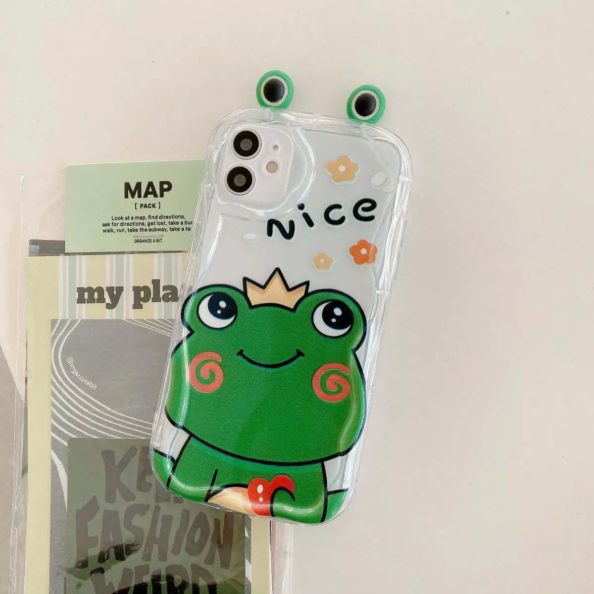 Cute 3D Bear Duck Frog Eyes Ears Soft Phone Case For IPhone