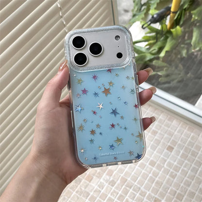 Korean Glitter Cute Star Phone Case For iPhone