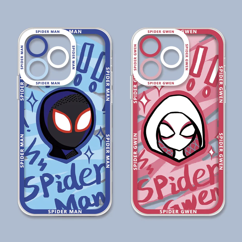 Hot Marvel Spider Man Couple Phone Case For iphone