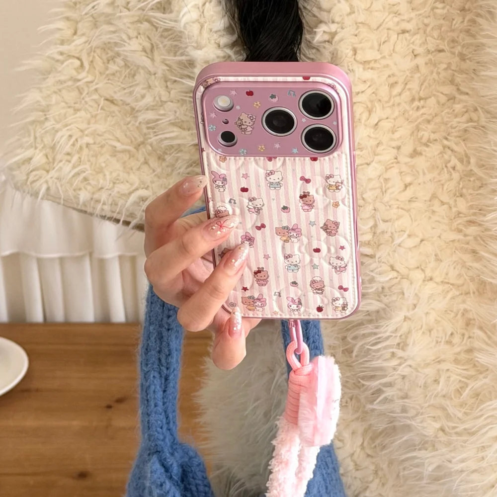 Cute Melody Kitty Fashion Leather Phone Case For iPhone