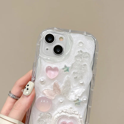 Silve 3D Butterfly Cartoon Heart Phone Case