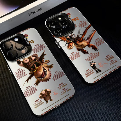 Lovely Couple Toothless Fury Dragon Phone Case For iPhone