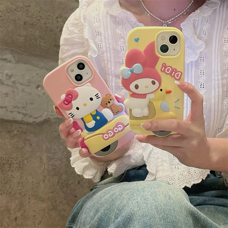 Kawaii Cartoon Hello Kitty Melody Phone Case For iPhone