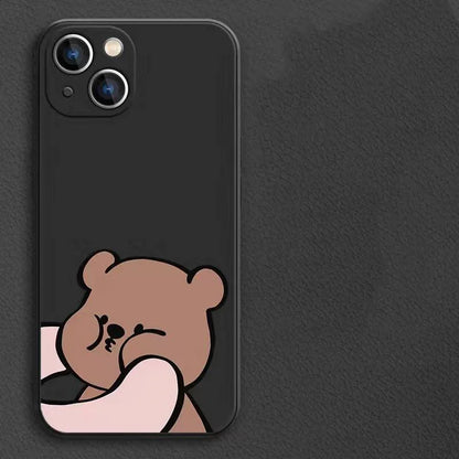 Funny Bunny Bear Couple Phone Case