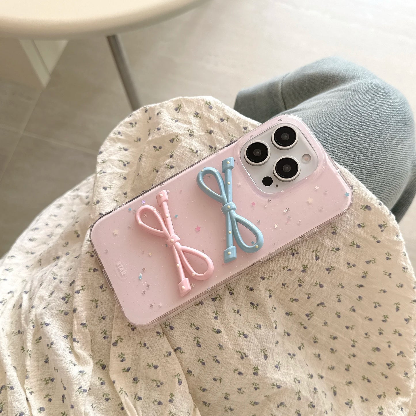 Sweet & Cute Pink Cover with Bow Decorations Lovely Girly Styles Phone Case