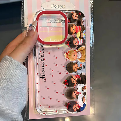 Ins Cute Monchhichis Phone Case For iPhone