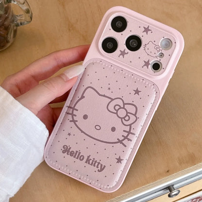Cute Sanrio Hello Kitty Leather Pink Phone Case For iPhone