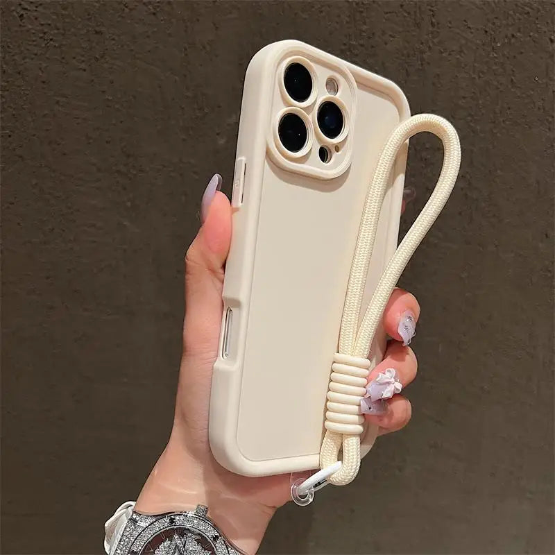 Luxury Colorful Lanyard Soft Phone Case For iPhone