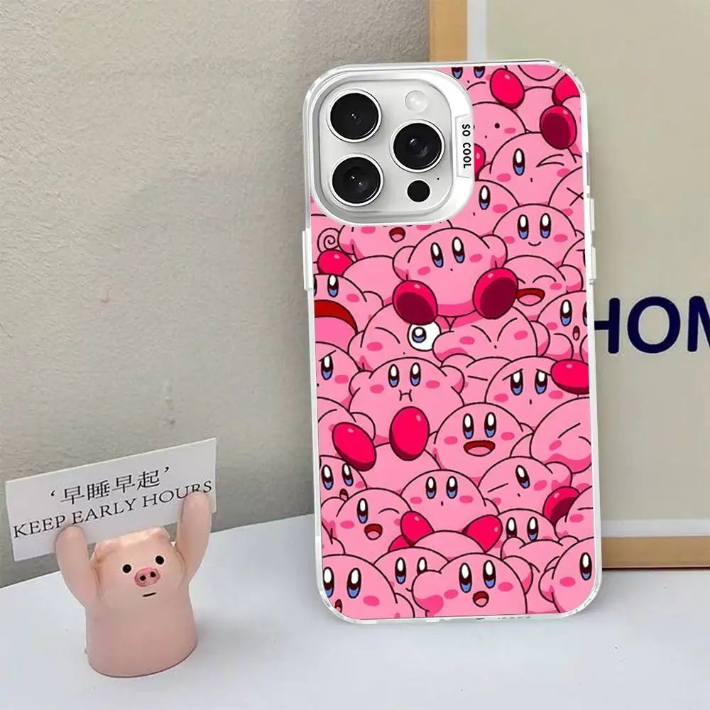 Cartoon Pink Kirbys Phone Case For iPhone