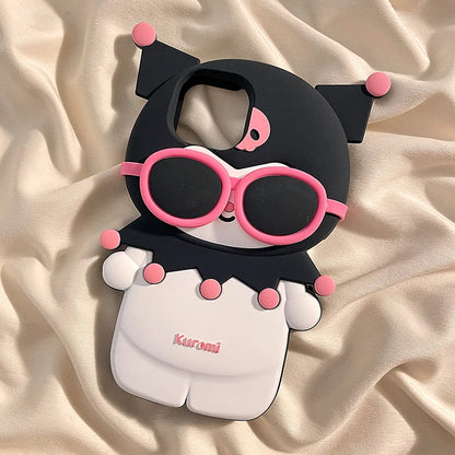 Kawaii 3D Cartoon Kuromi My Melody Soft Phone Case