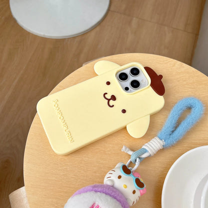 3D Stereoscopic Cute Fashion Sanrio Cinnamoroll Pom Pom Purin Phone Case For iPhone