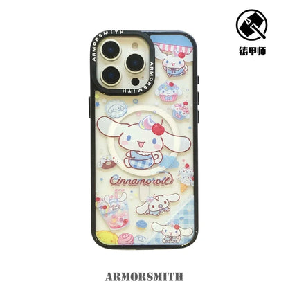 Magnetic Holder Magsafe Wireless Cute Cartoon Sanrio Cinnamoroll Charge Phone Case For iPhone