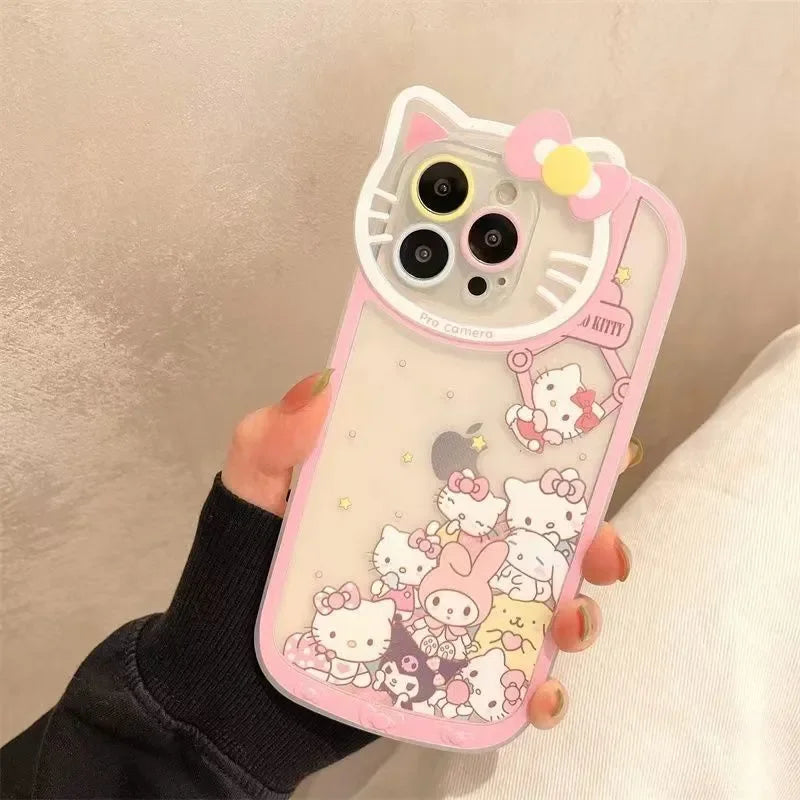 Hello Kitty Kawaii Makeup Mirror Phone Case For iPhone