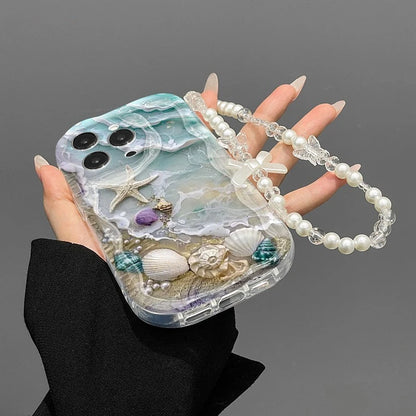 Beach Seashell Starfish Pattern Phone Case For iPhone