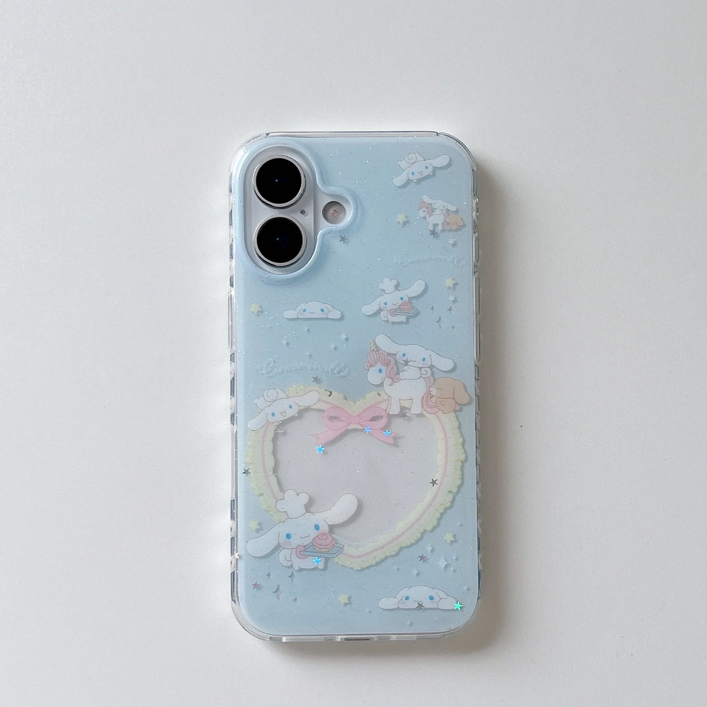 Blue Hollowed Out Love Horse Riding Jade Guigou For iPhone