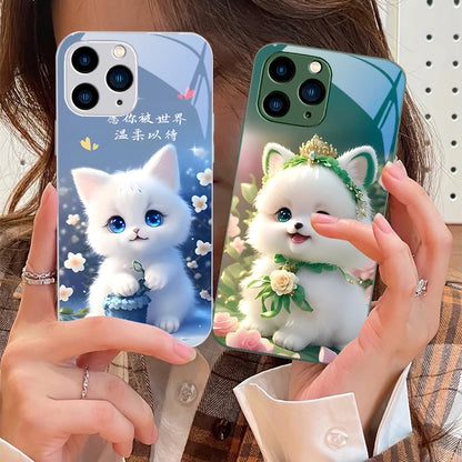Cute Little Dog Green For iPhone