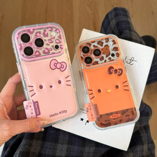 Cute Cartoon Sanrio Leather HelloKitty Phone Case For iPhone