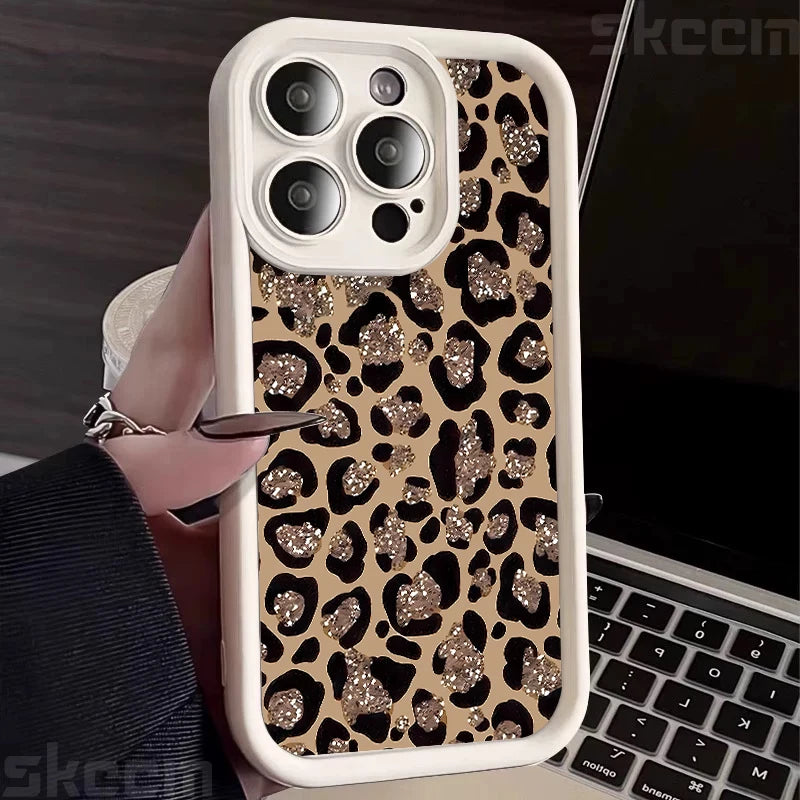 Leopard Print Mom Letter Patter Phone Case For iPhone