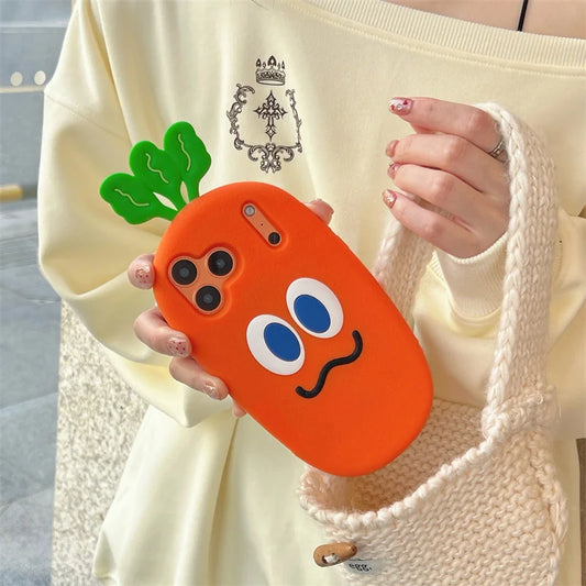 Fashion Cute 3D Carrot Phone Case For iPhone