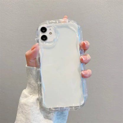 Korean 3D Bear Hang Phone Chain Lanyard Clear Soft Case For iPhone