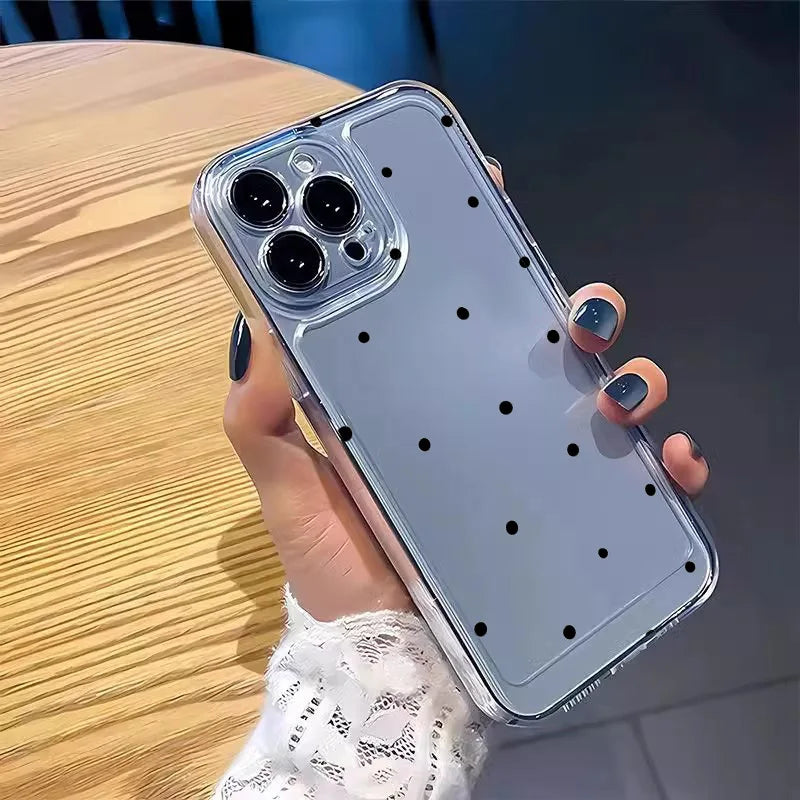 Colorful Polka Dot Transparent Case For iPhone