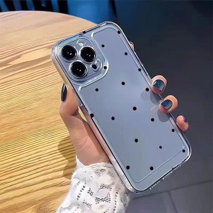 Colorful Polka Dot Transparent Case For iPhone