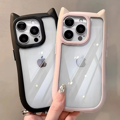 Soft Silicone Cute Cat Ear Phone Cases