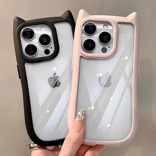 Soft Silicone Cute Cat Ear Phone Cases