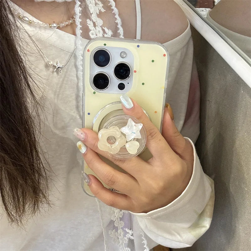 Color Polka Dot Magnetic Phone Case