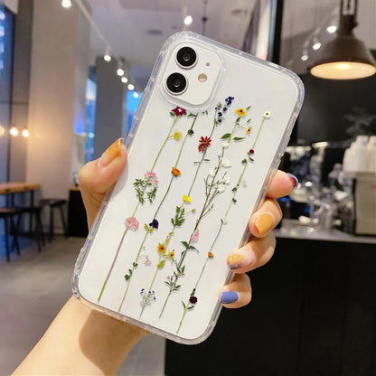 Transparent Flower Phone Case For iPhone