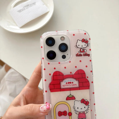 Cute Kitty Mirror Holder Hot Sale Phone Case For iPhone