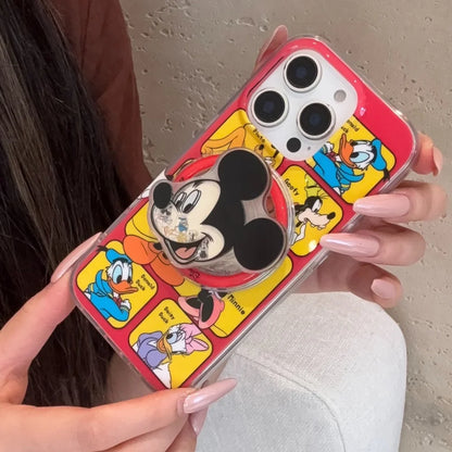 Disney Mickey Minnie Cartoon Graffiti Magnetic Phone Case For iPhone