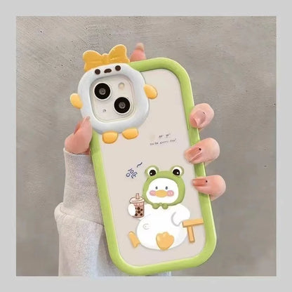 Little Monster Lens Duck Panda Cover Case For iPhone Case