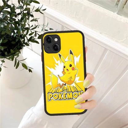 Pokemon Gengar Pikachu Painting Phone Case For iPhone